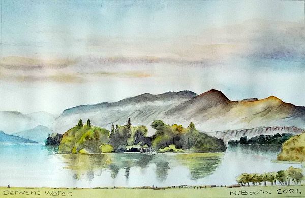 Derwent Water, painted 2021