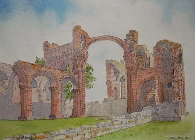 Furness Abbey, painted 2017