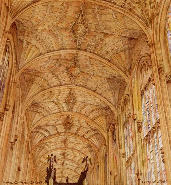 Kings College Chapel, Cambridge, painted 2012