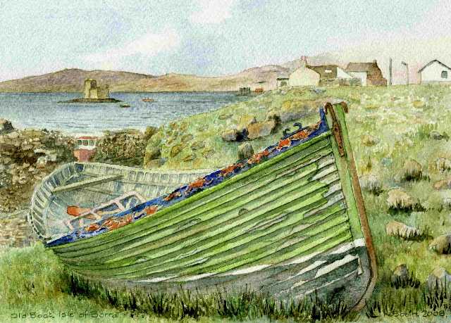 Old Boat, Isle of Barra, painted 2008