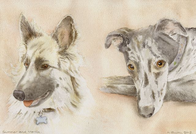 Summer and Merlin, painted 2012