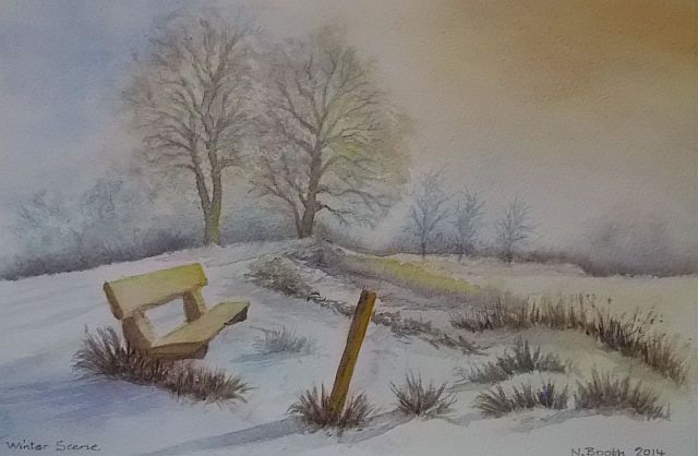 Winter Scene, painted 2014